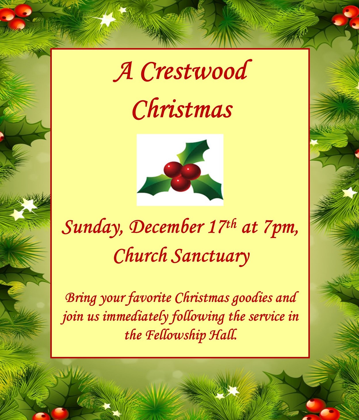 Christmas program Crestwood Baptist Church